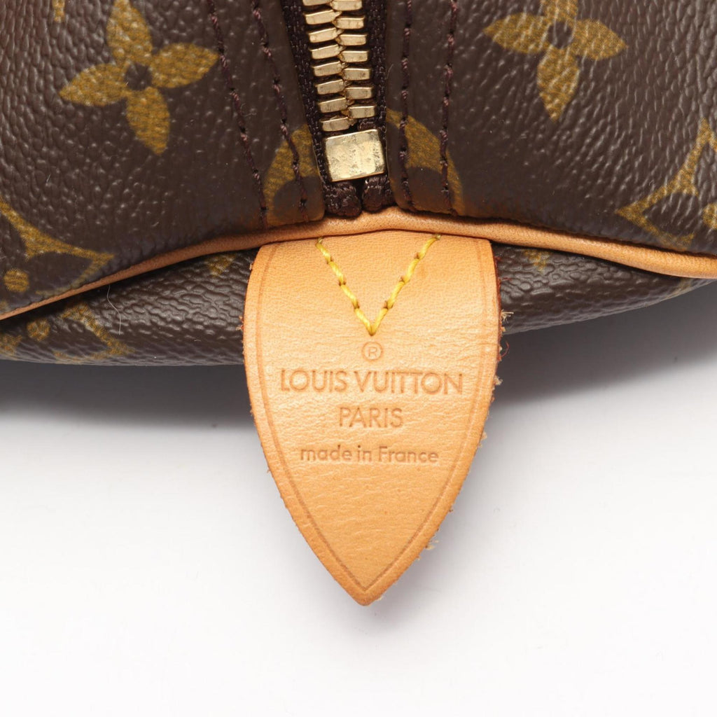 Louis Vuitton Brown Coated Canvas Leather Boston Bag Handbag