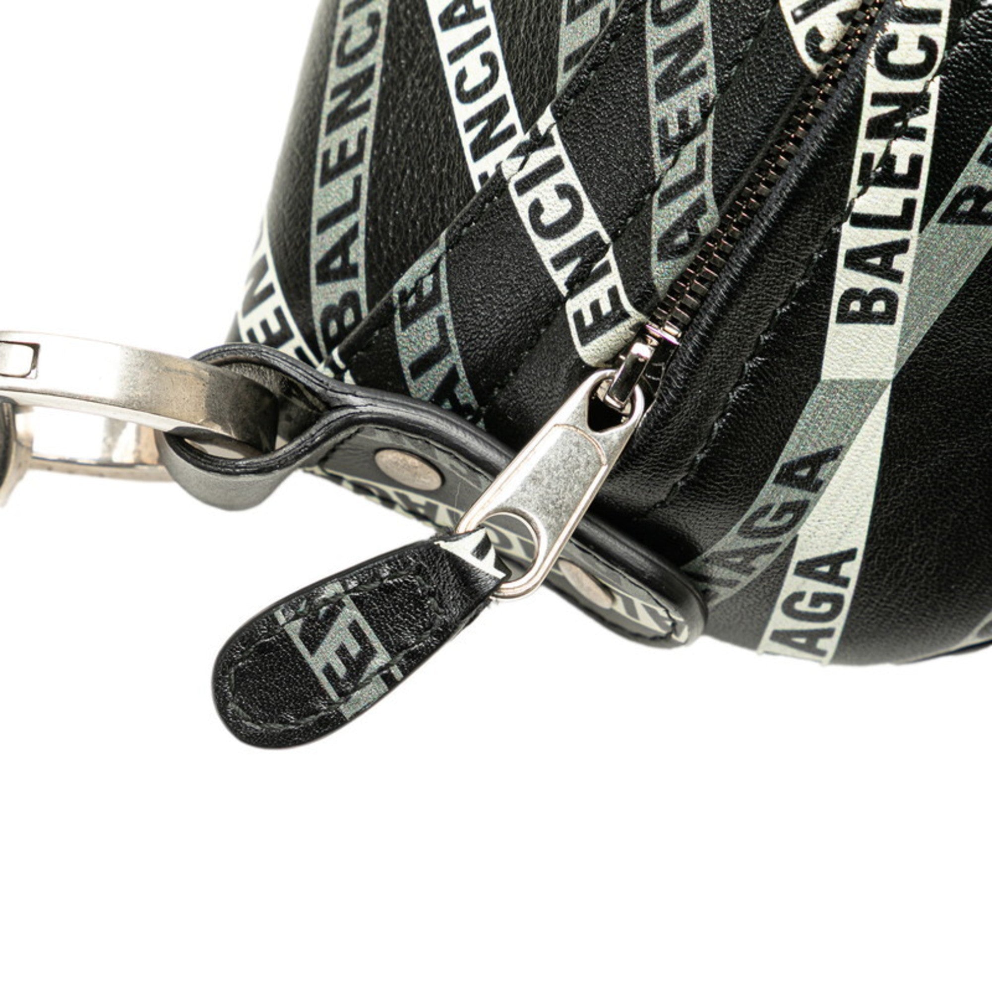 Balenciaga Black Green Leather Fanny Pack