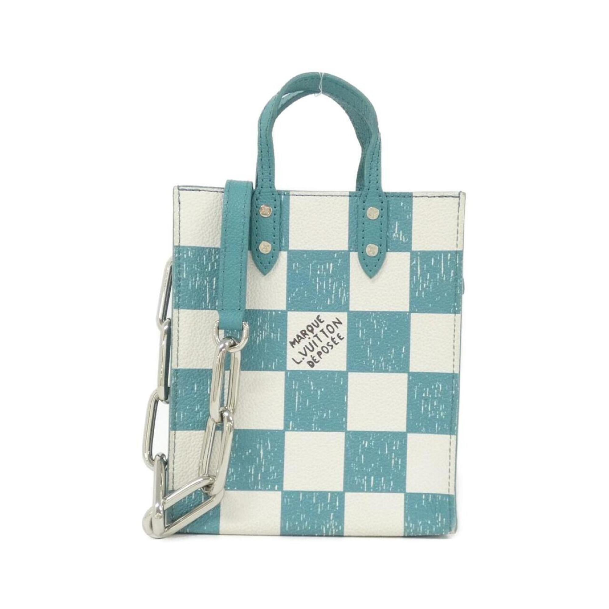 Louis Vuitton Turquoise Leather Handbag
