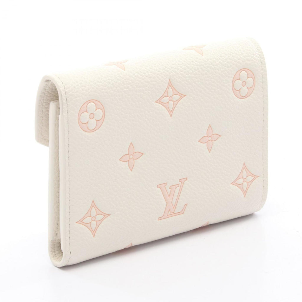 Louis Vuitton Peach Pink White Monogram Empreinte Wallet (Tri-Fold)