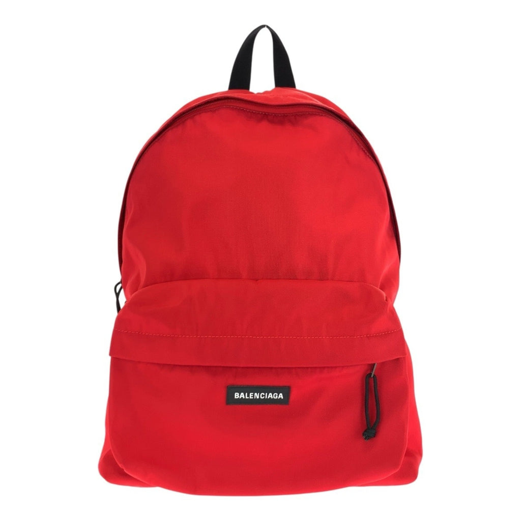 Balenciaga Black Red Color Canvas Backpack