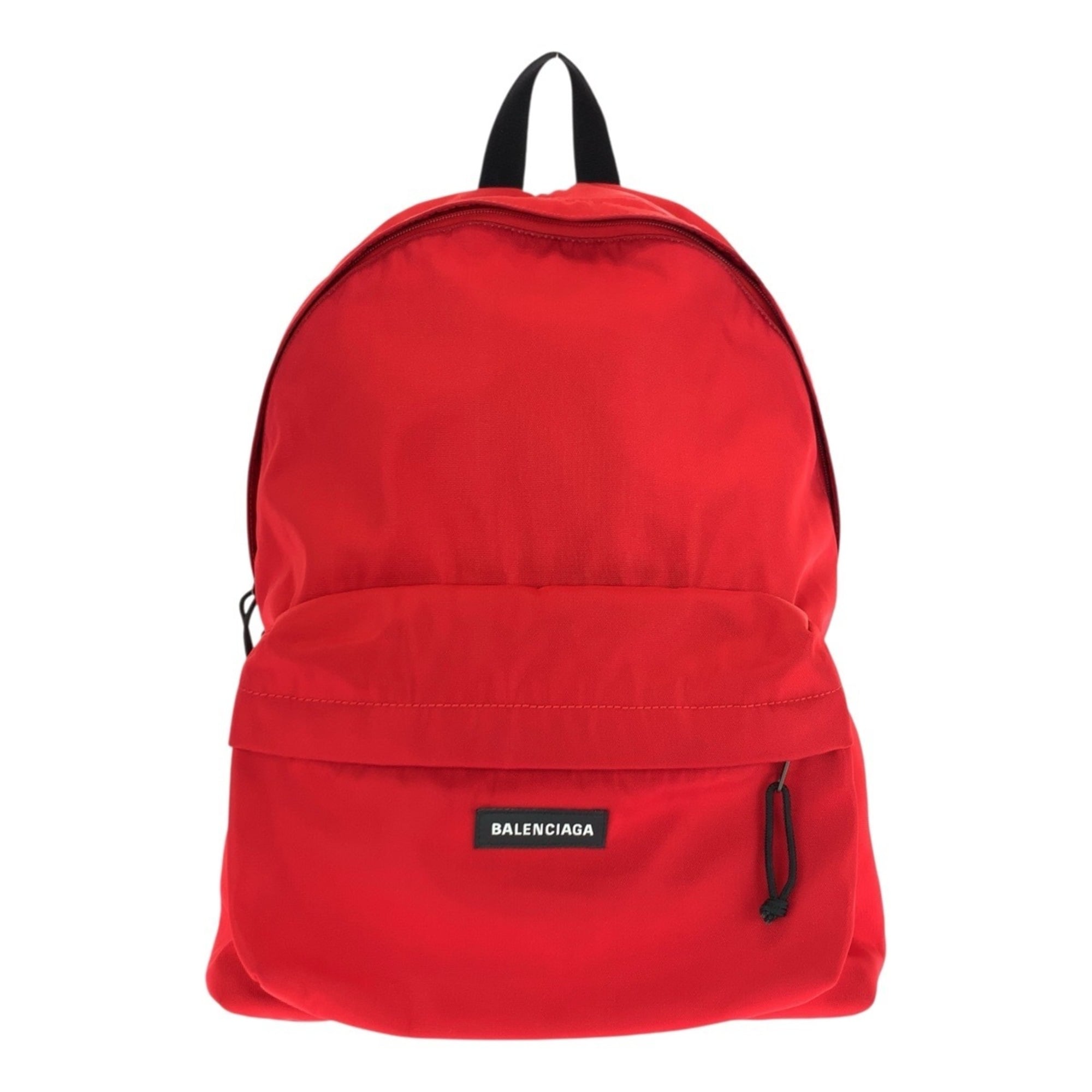 Balenciaga Black Red Color Canvas Backpack