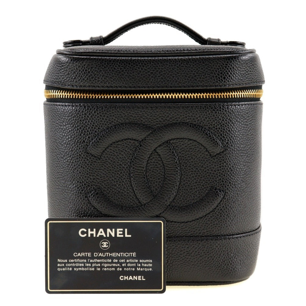 Chanel Caviar Skin Black Caviar Leather Handbag