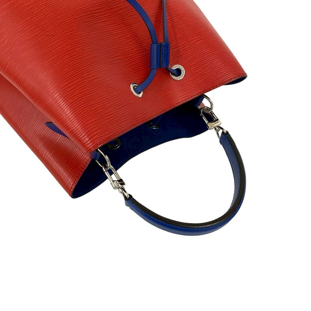 Louis Vuitton Blue Red Color Leather Handbag Shoulder Bag