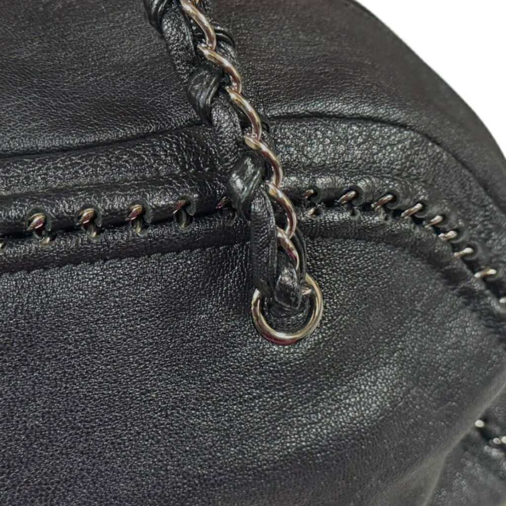 Chanel Black Leather Boston Bag