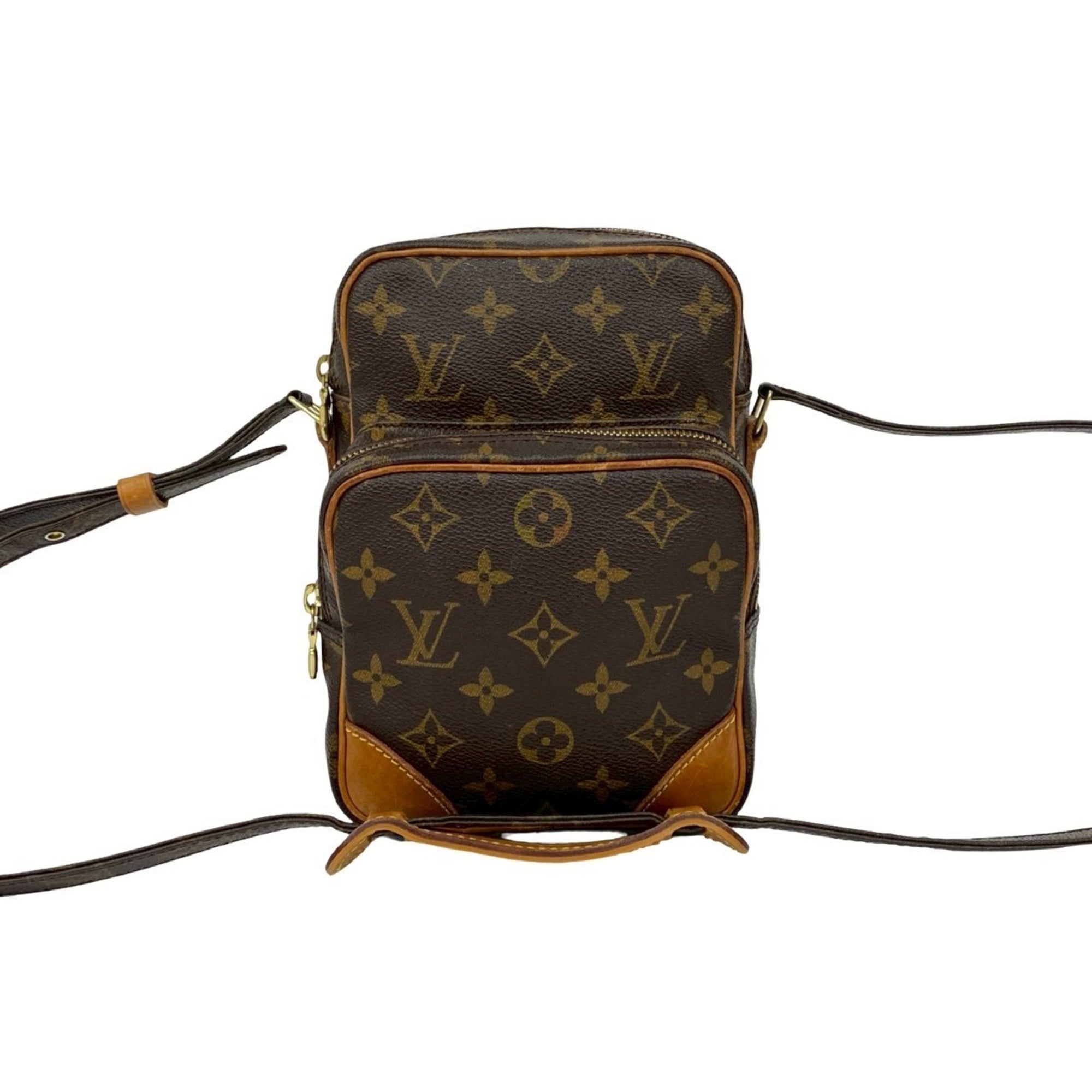 Louis Vuitton Brown Leather Pvc Pochette Shoulder Bag