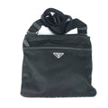 Prada Black Nylon Leather Shoulder Bag