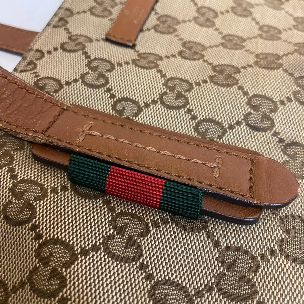Gucci Brown Canvas Tote Bag (Pre-Owned)