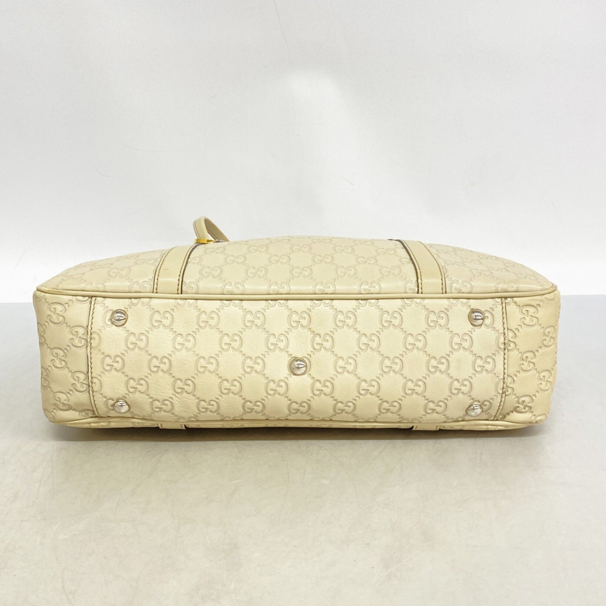 Gucci Beige Leather Tote Bag (Pre-Owned)