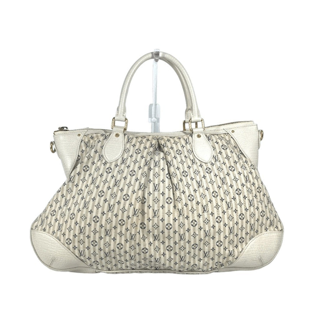 Louis Vuitton Blue White Monogram Mini Handbag Shoulder Bag Tote Bag