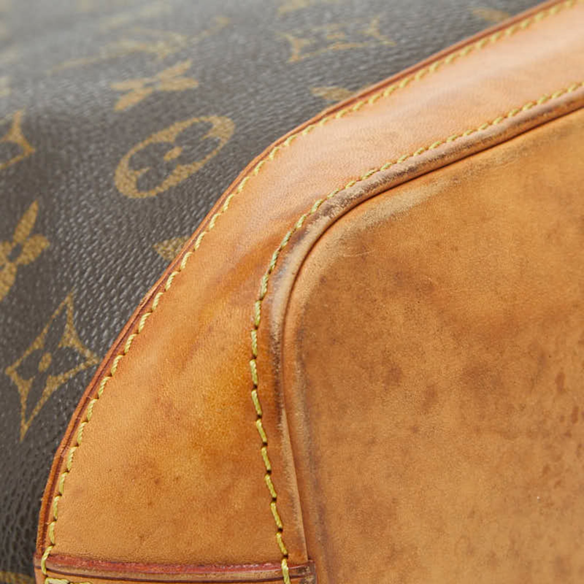 Louis Vuitton Brown Pvc Leather Handbag