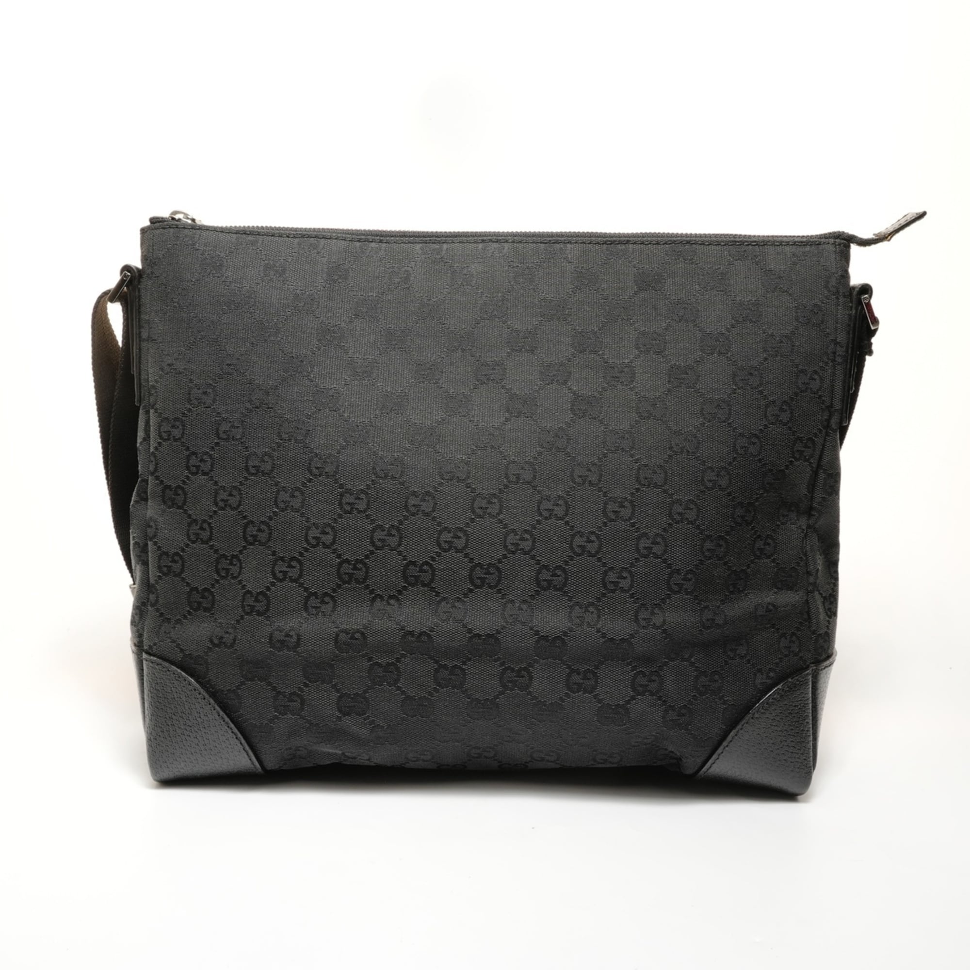 Gucci Gg Canvas Black Gg Canvas Shoulder Bag (Pre-Owned)