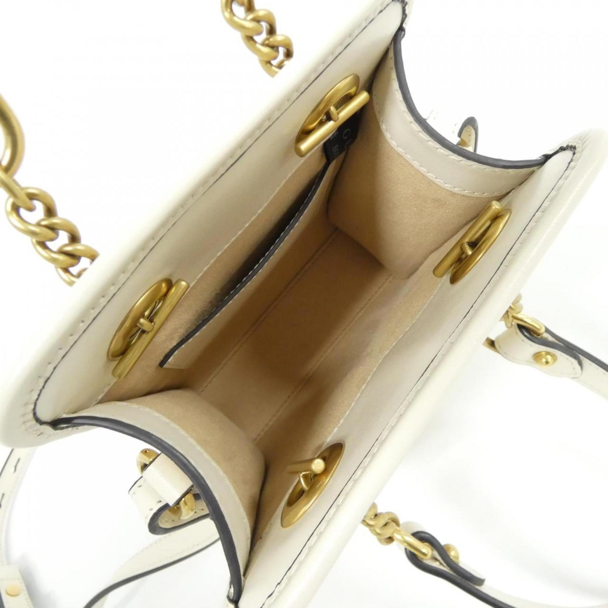 Gucci White Leather Handbag (Pre-Owned)