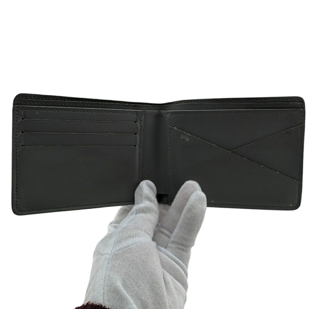 Louis Vuitton Dark Gray Gray Leather Wallet