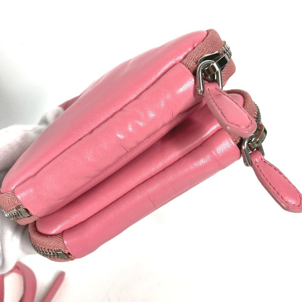 Prada Pink Leather Pochette Pouch Shoulder Bag