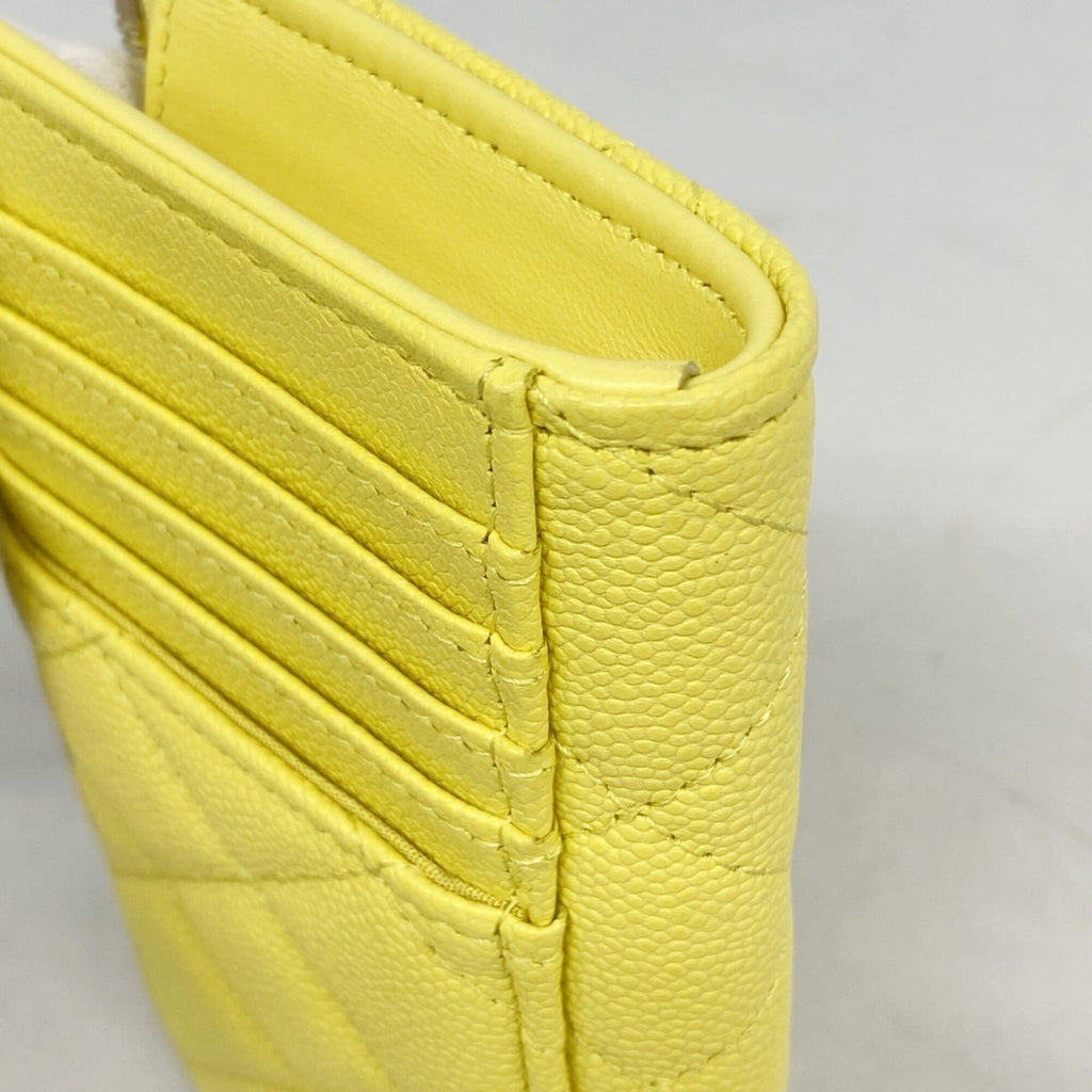 Chanel Yellow Grained Calfskin Coin Purse/Coin Case