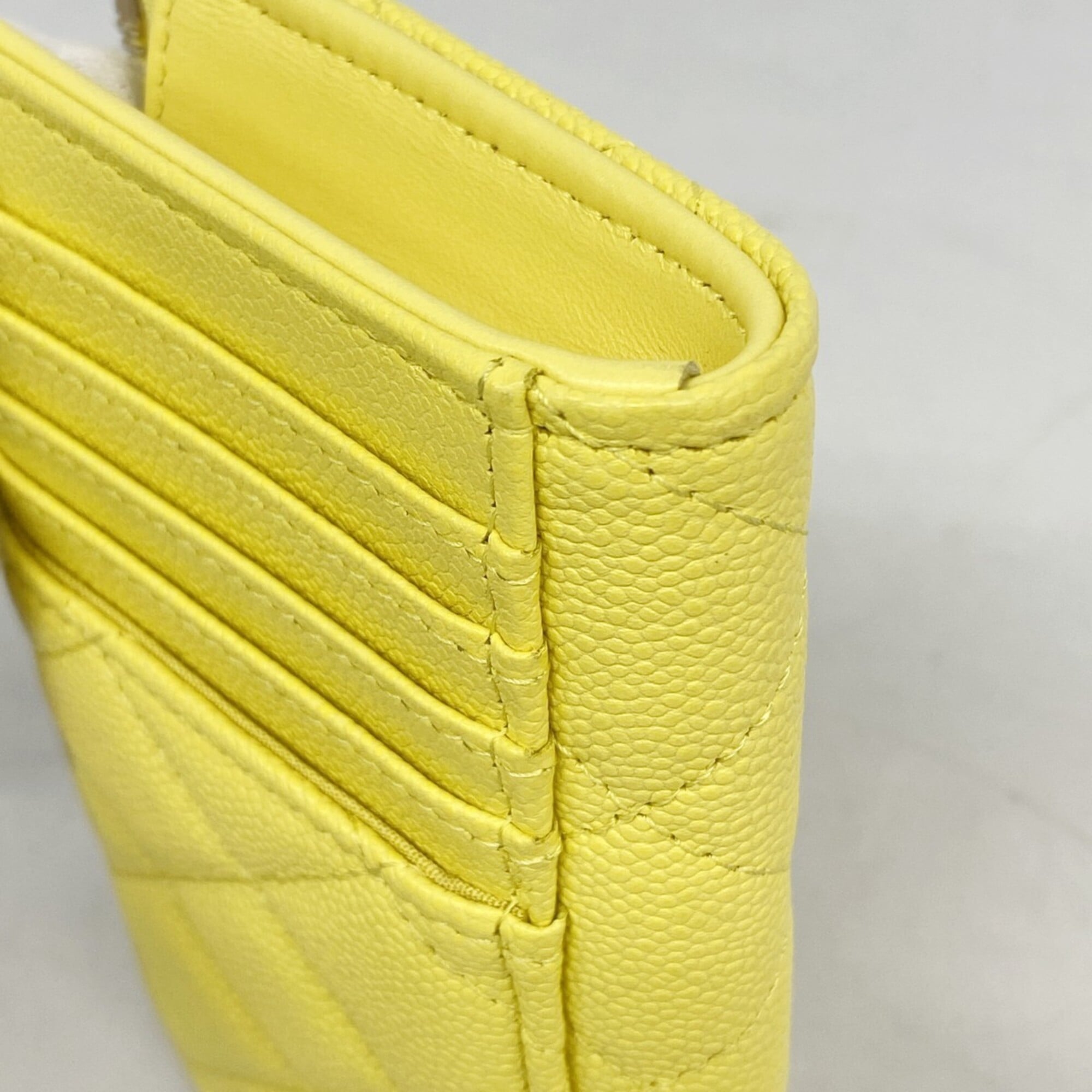 Chanel Yellow Grained Calfskin Coin Purse/Coin Case