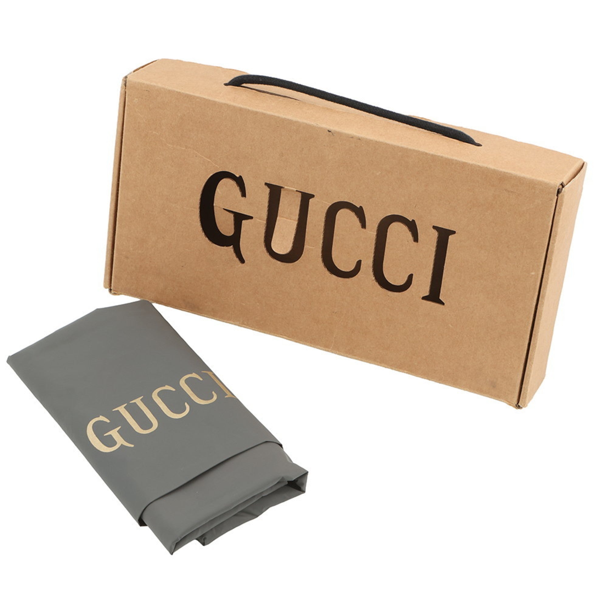 Gucci Beige Gray Nylon Leather Long Wallet (Bi-Fold) (Pre-Owned)