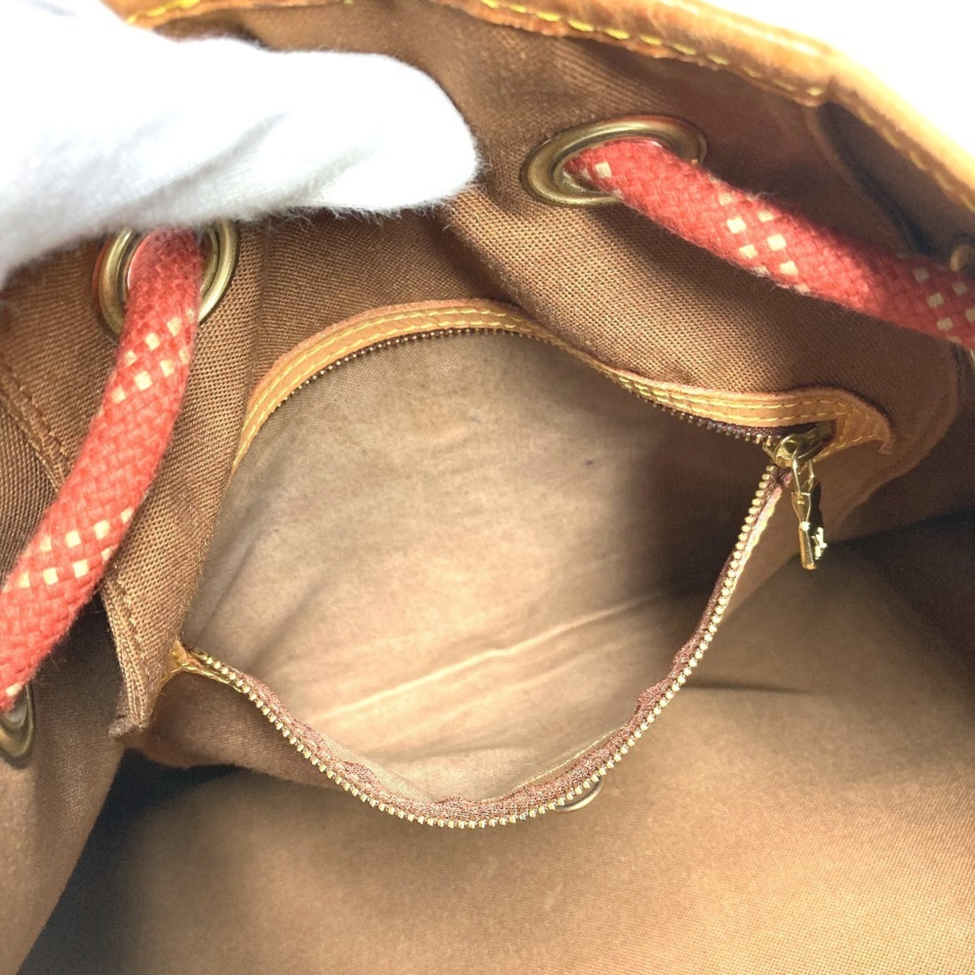 Louis Vuitton Orange Leather Canvas Shoulder Bag