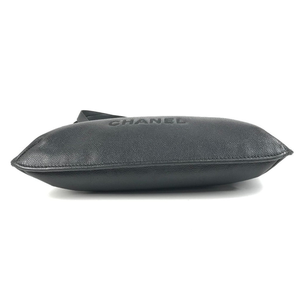 Chanel Black Grained Calfskin Shoulder Bag Tote Bag
