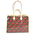 Louis Vuitton Brown Clear Monogram Red Color Monogram Shoulder Bag