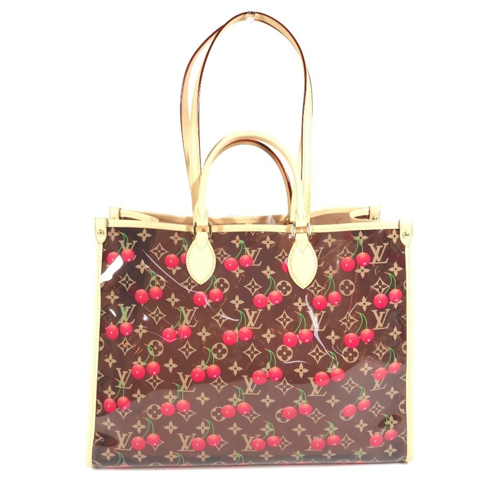 Louis Vuitton Brown Clear Monogram Red Color Monogram Shoulder Bag
