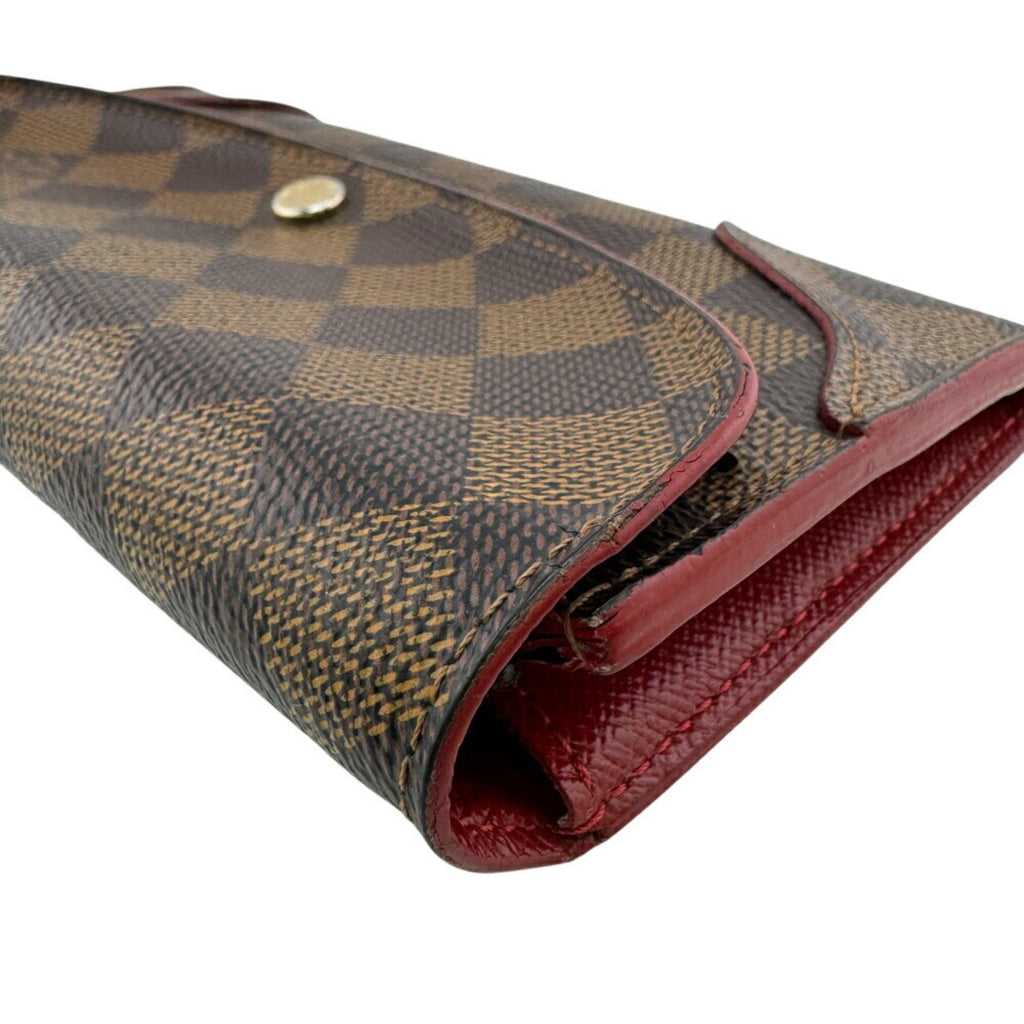 Louis Vuitton Brown Red Color Leather Coin Purse/Coin Case