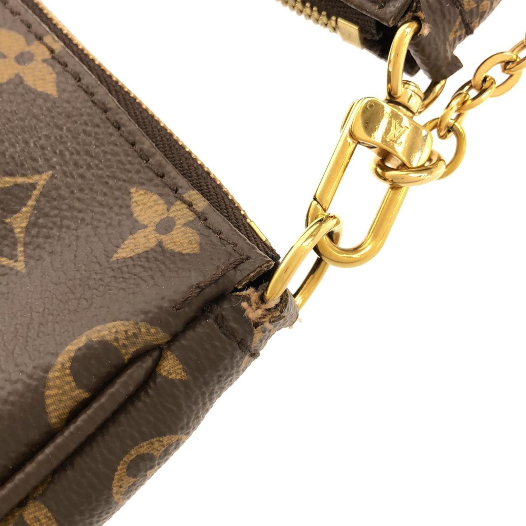 Louis Vuitton Brown Rose Clair Coated Canvas Pochette Shoulder Bag