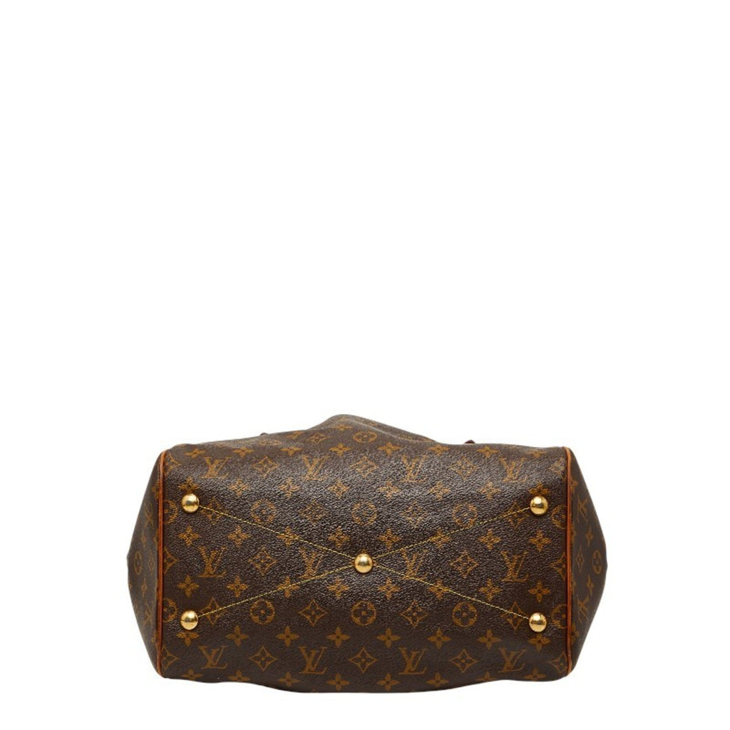 Louis Vuitton Brown Pvc Leather Handbag