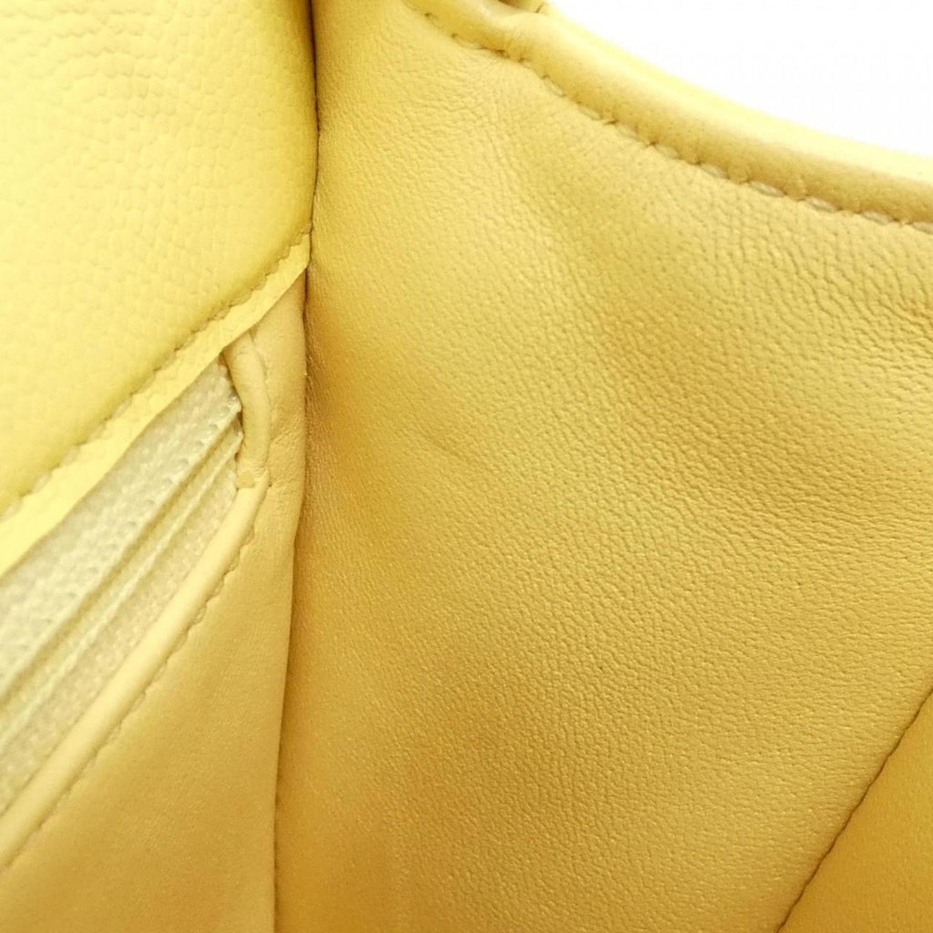 Chanel Yellow Grained Calfskin Shoulder Bag