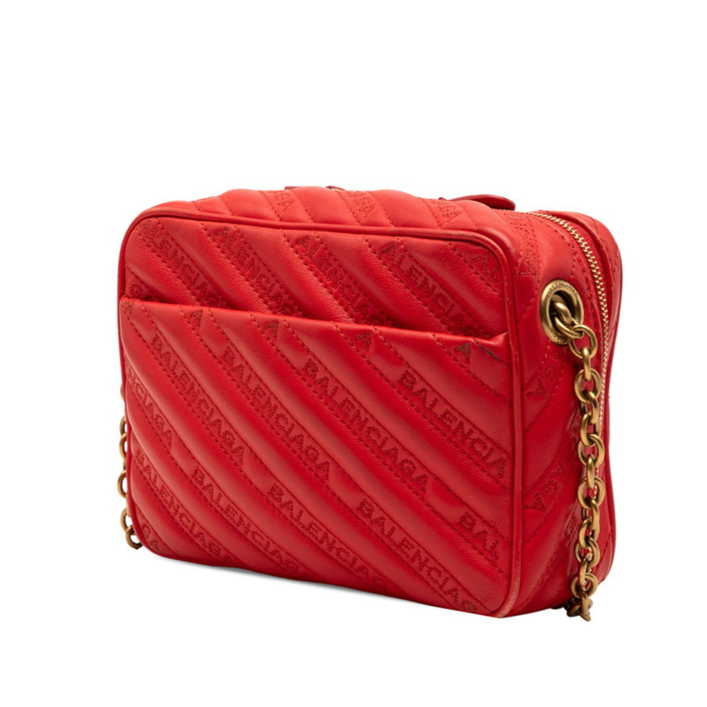 Balenciaga Red Color Leather Shoulder