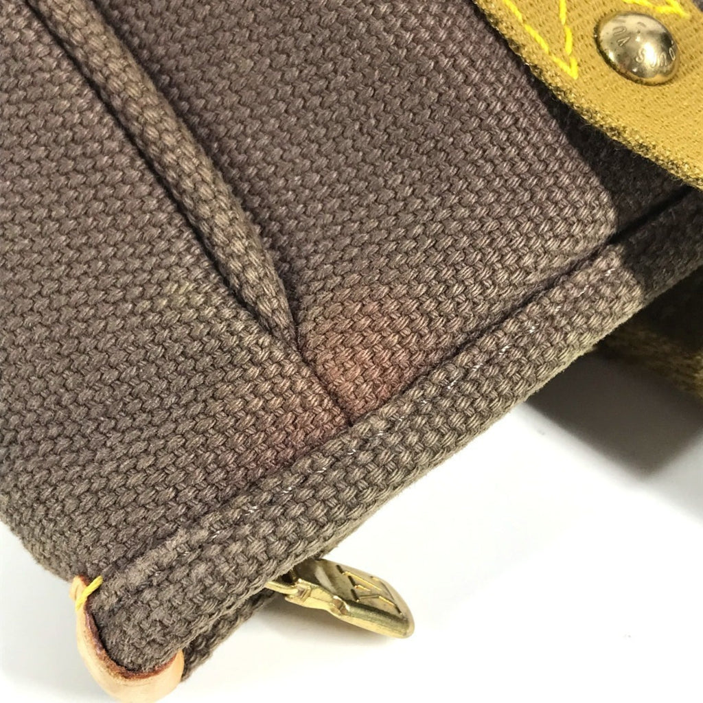 Louis Vuitton Brown Canvas Leather Shoulder Bag Tote Bag