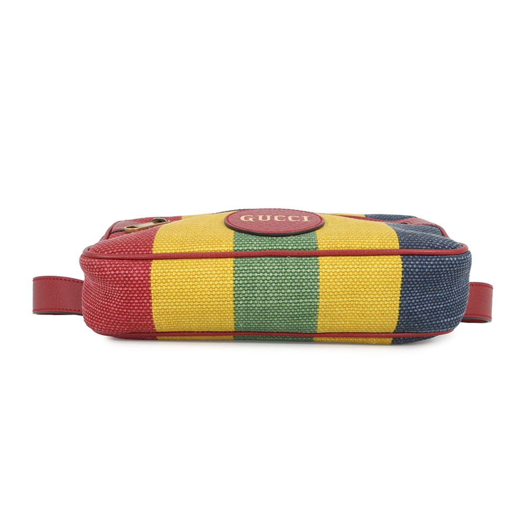 Gucci Multi-Color Red Color Canvas Fanny Pack Handbag (Pre-Owned)