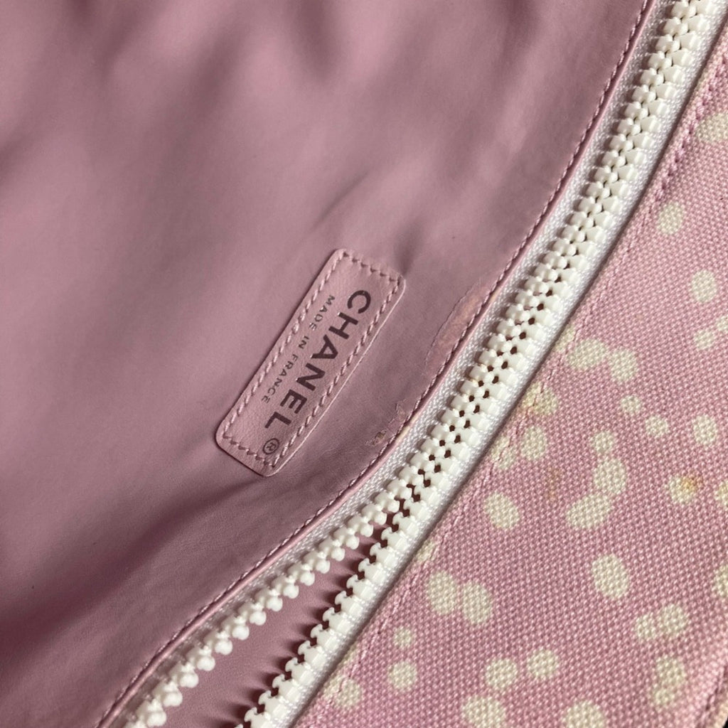 Chanel Pink Cotton Shoulder Bag