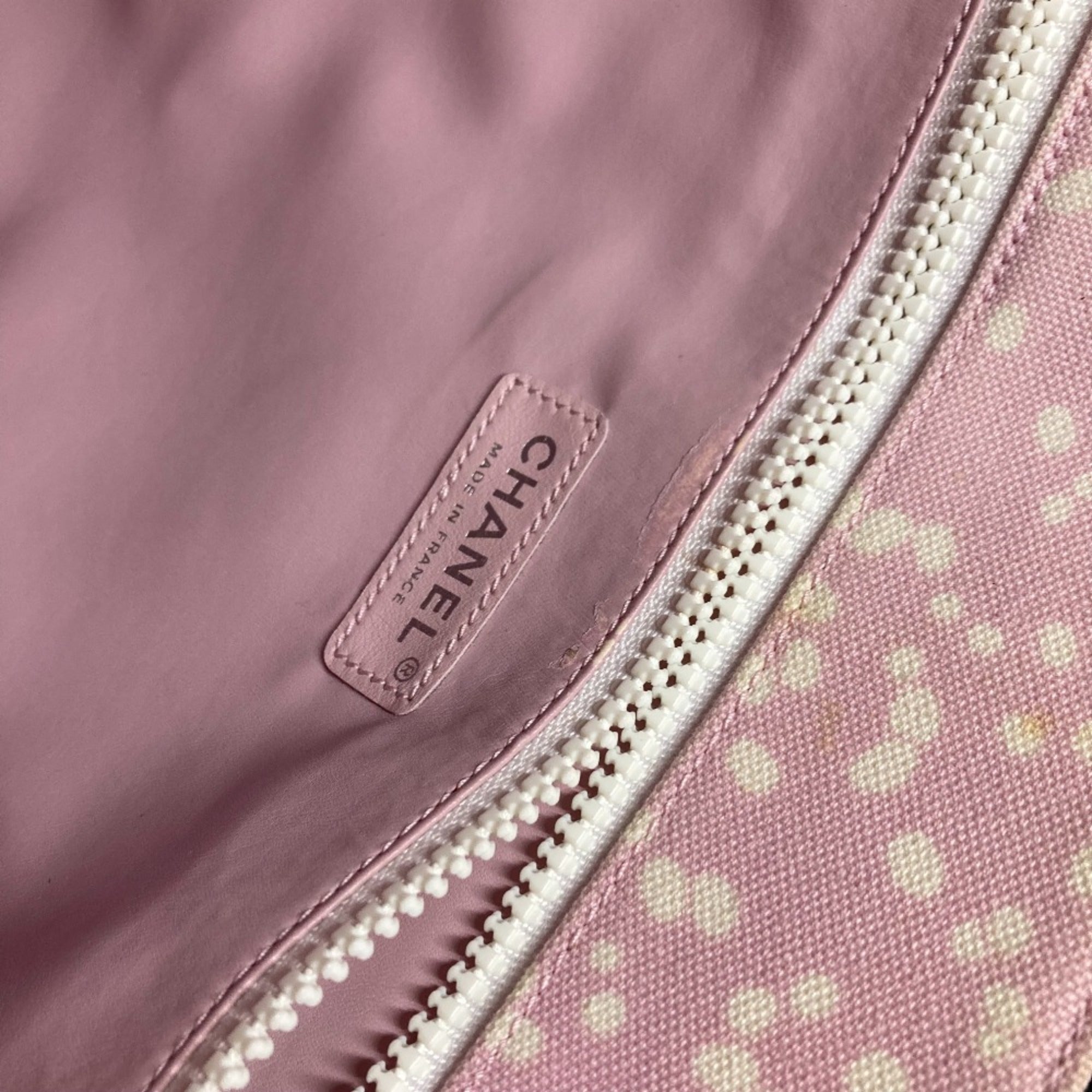 Chanel Pink Cotton Shoulder Bag
