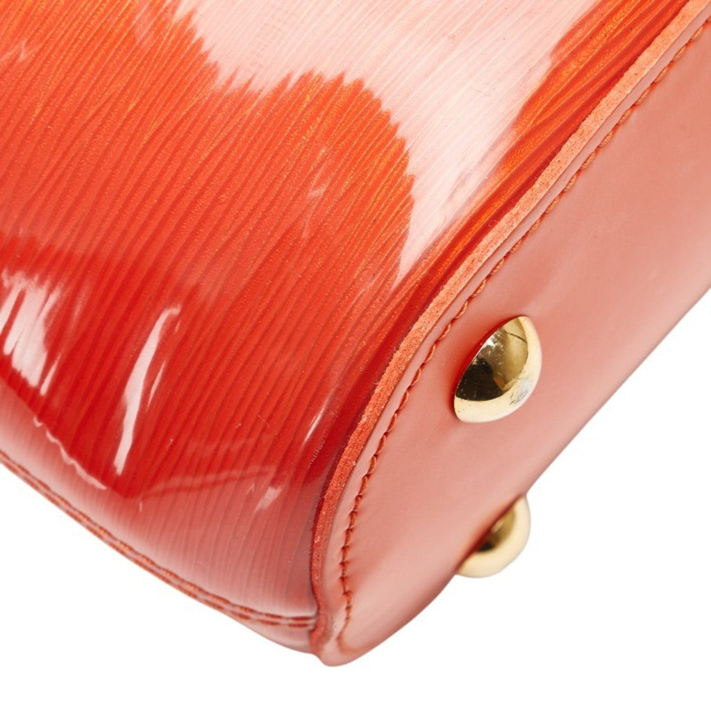 Louis Vuitton Orange Vinyl Leather Handbag