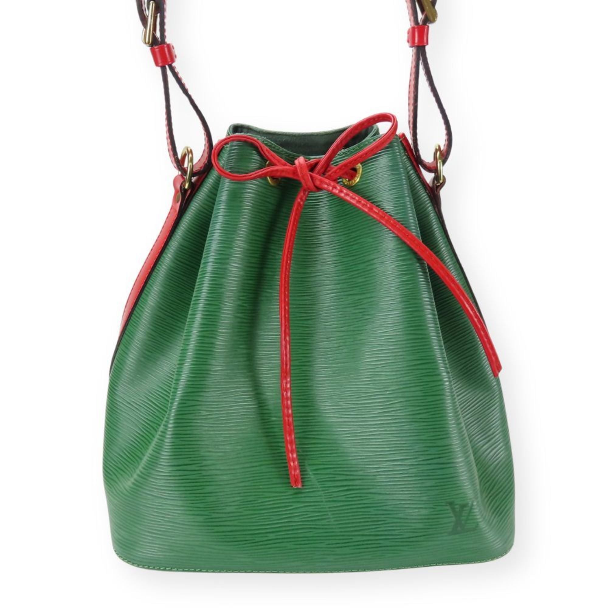 Louis Vuitton Epi Green Red Color Epi Leather Shoulder Bag