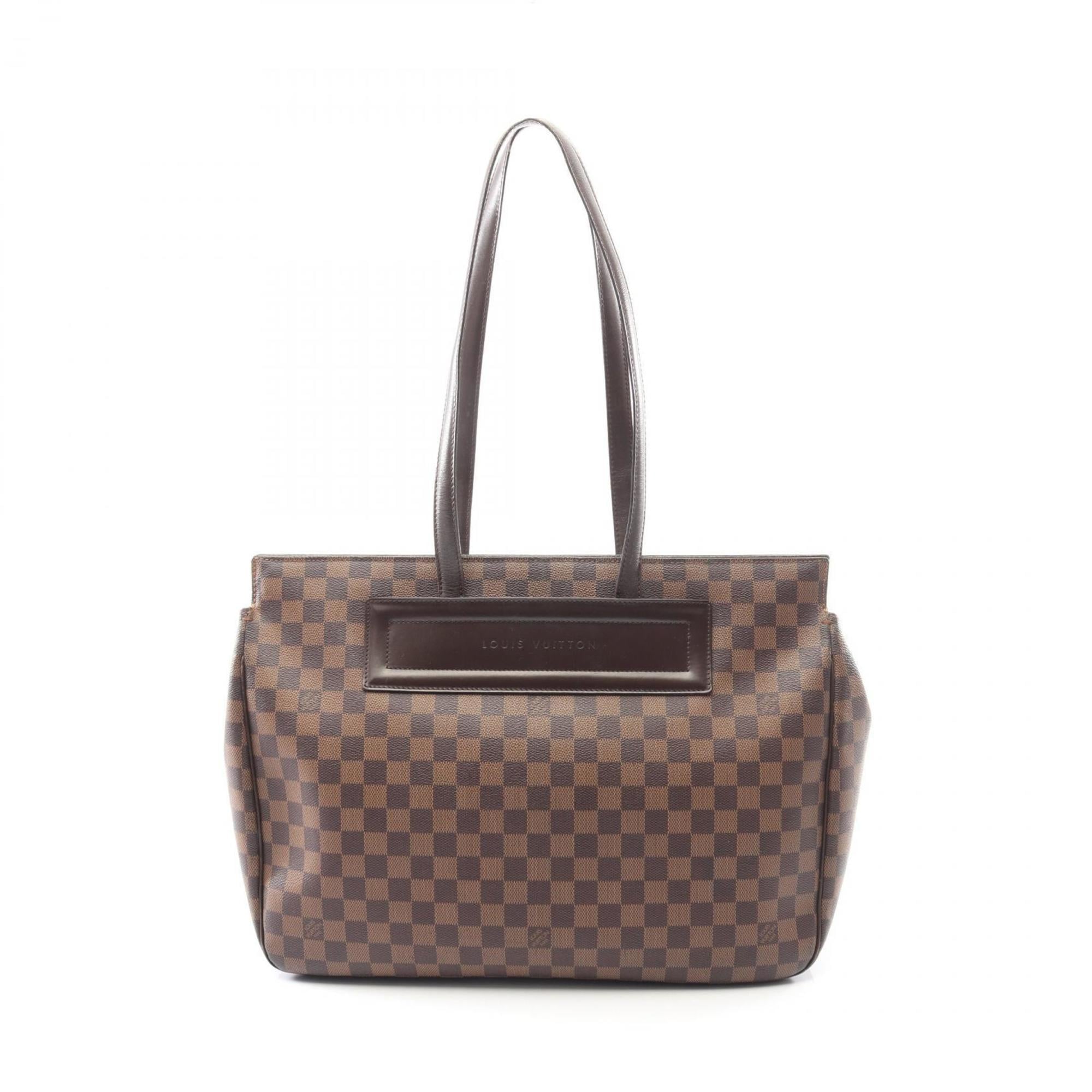 Louis Vuitton Brown Coated Canvas Pvc Leather Damier Canvas Tote Bag