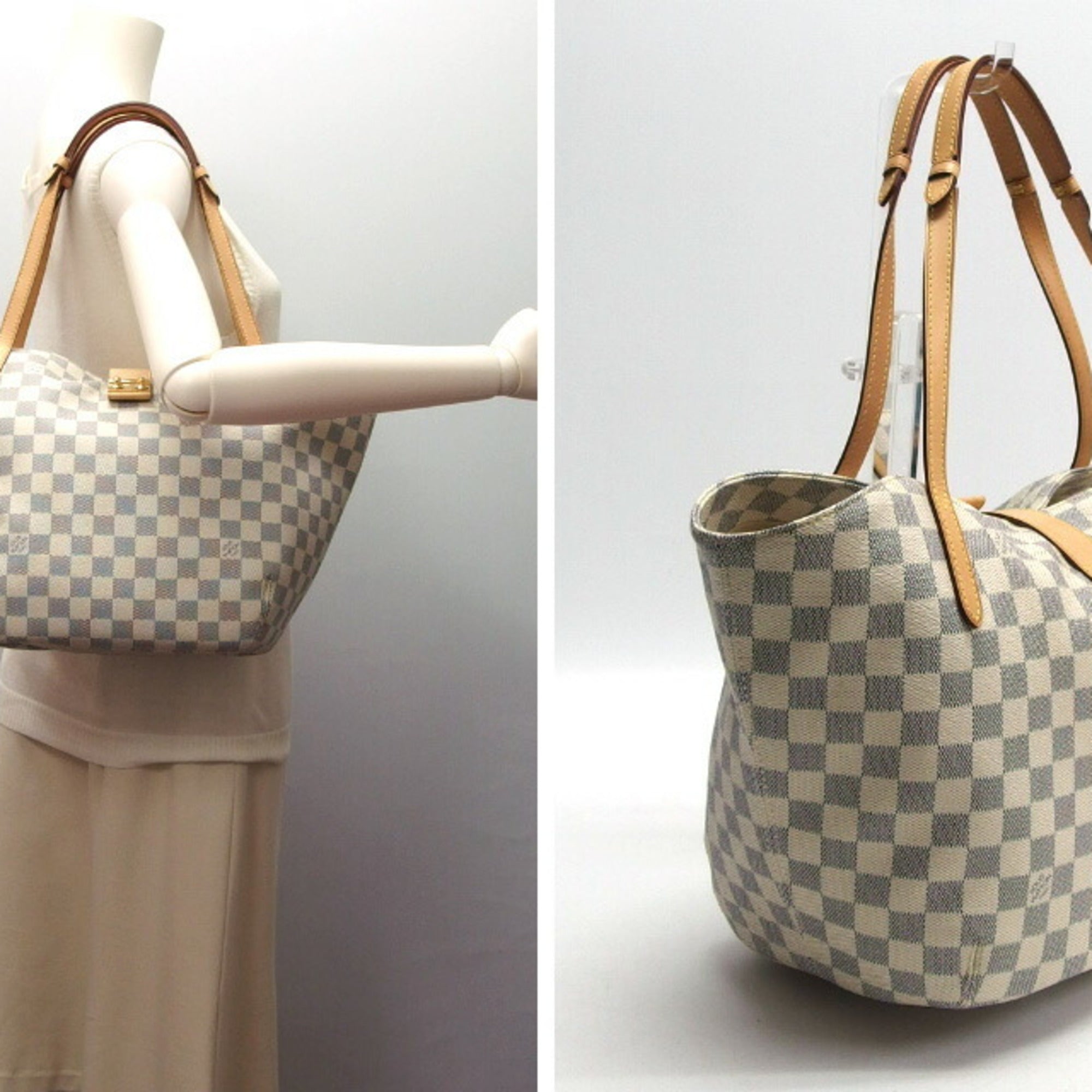 Louis Vuitton Damier Azur Shoulder Bag Tote Bag