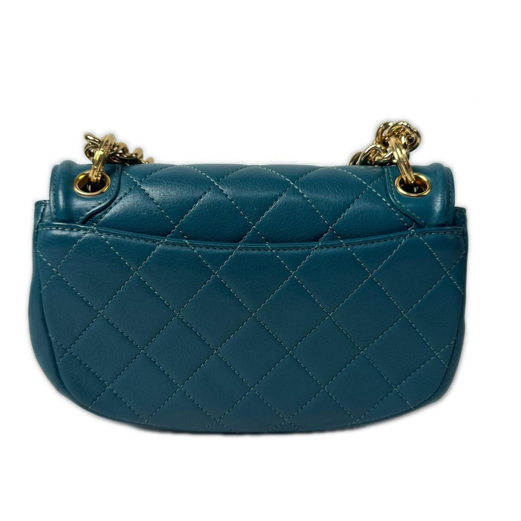 Chanel Green Leather Shoulder Bag