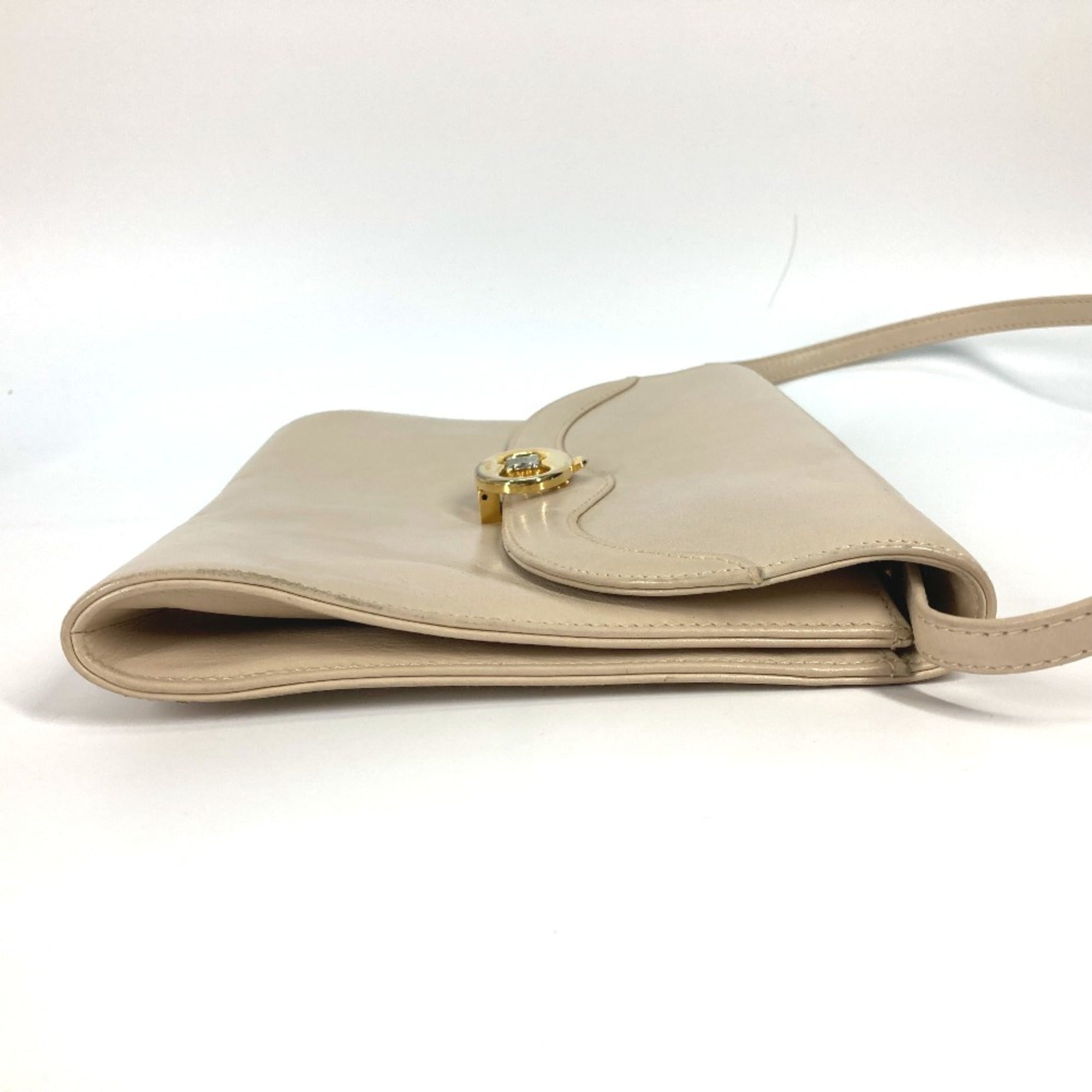 Celine Beige Leather Shoulder Bag