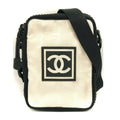 Chanel Sport Black Ivory Nylon Shoulder Bag