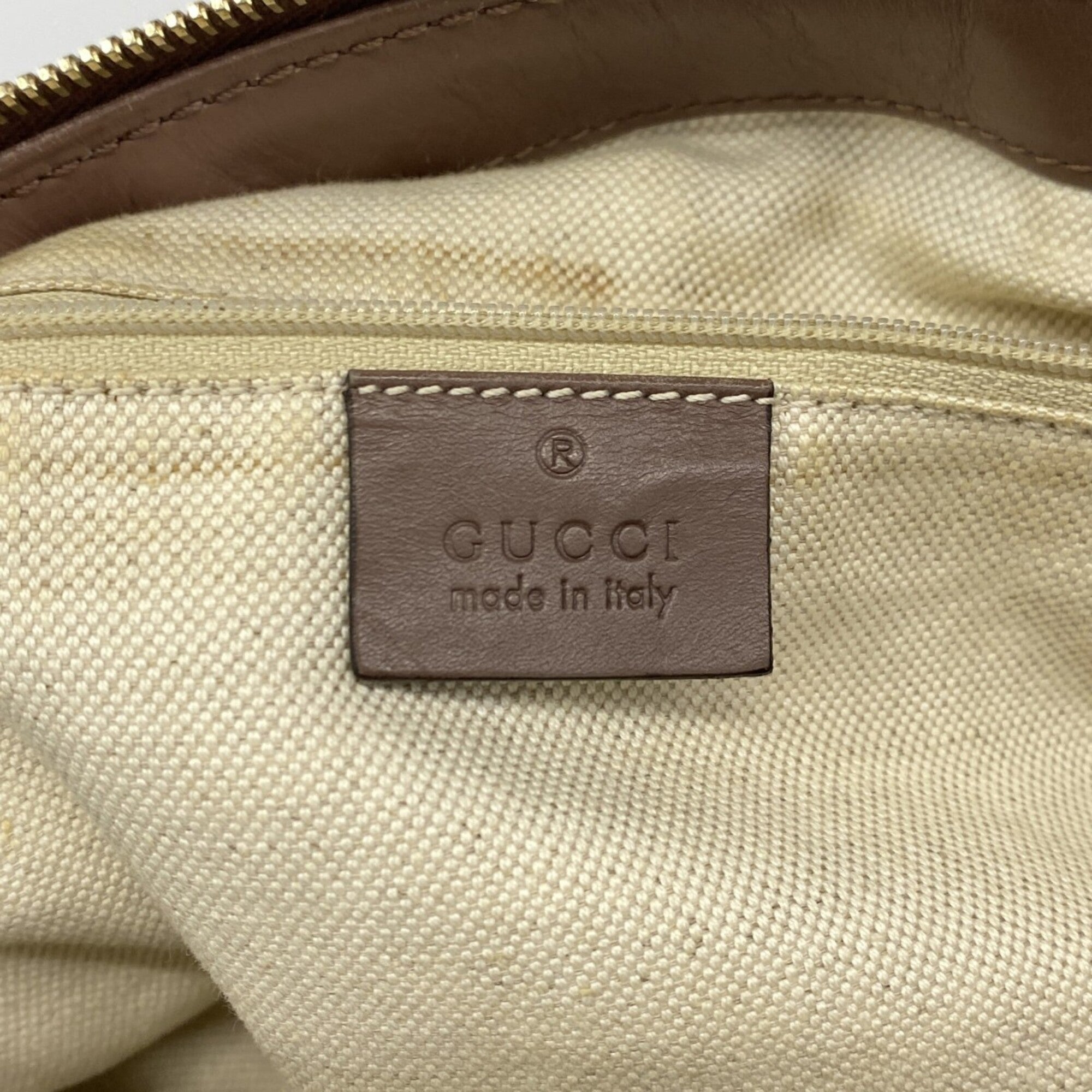 Gucci Beige Canvas Handbag (Pre-Owned)
