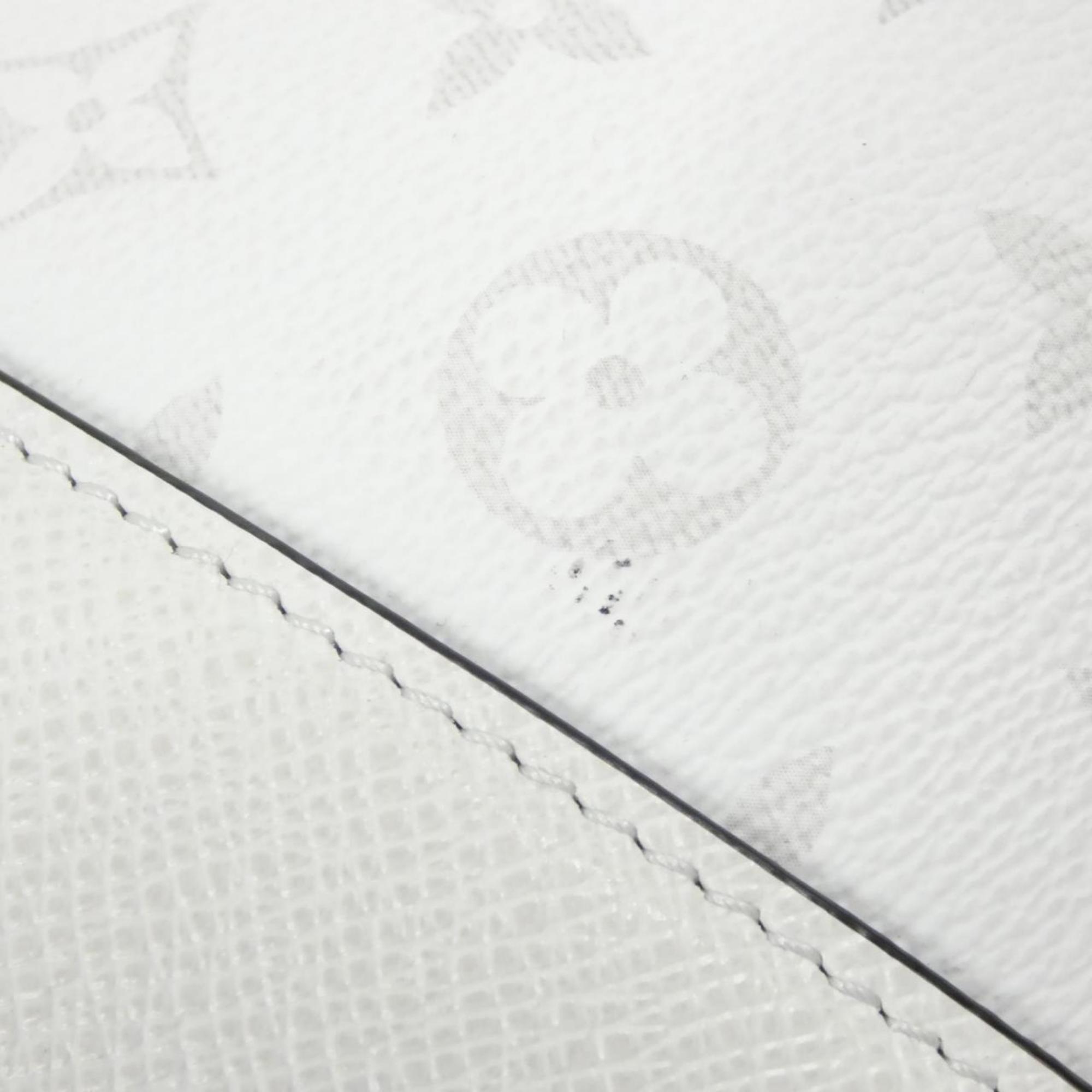 Louis Vuitton White Coated Canvas Leather Handbag