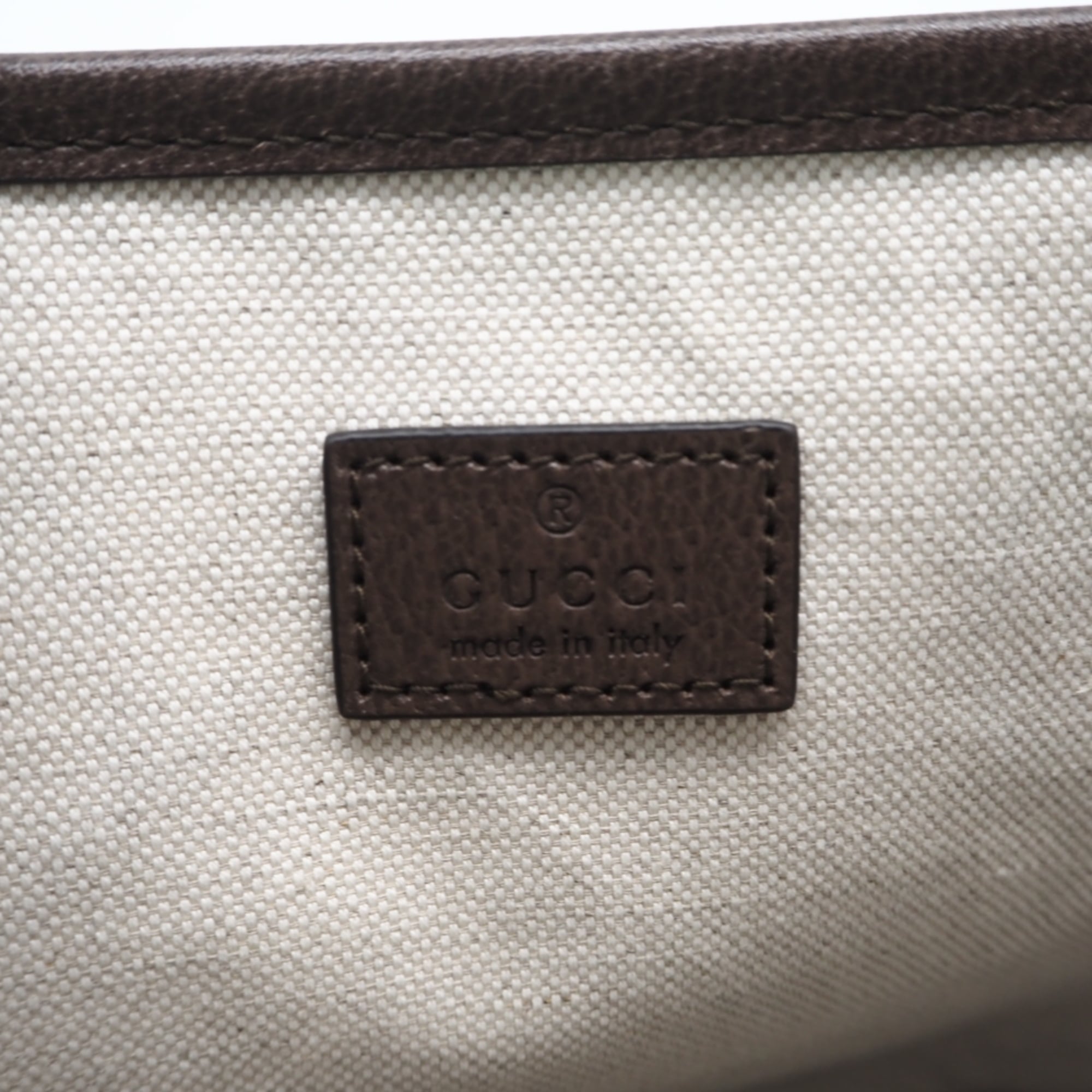 Gucci Ophidia Beige Brown Coated Canvas Handbag Tote Bag (Pre-Owned)