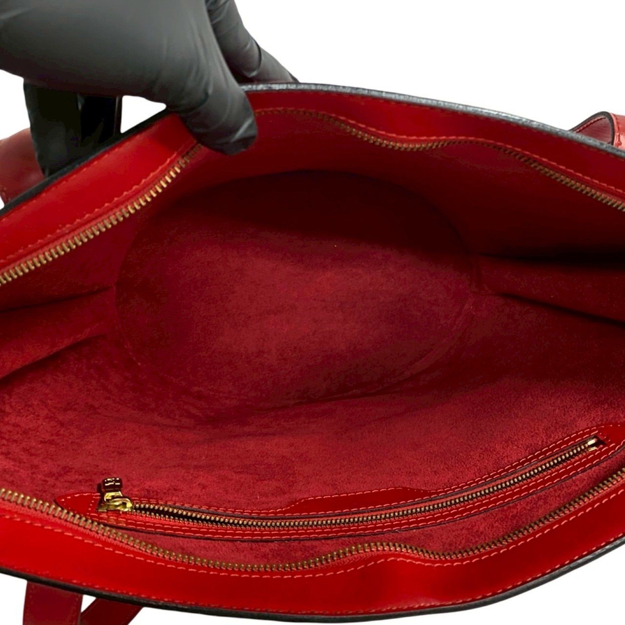Louis Vuitton Red Color Epi Leather Tote Bag