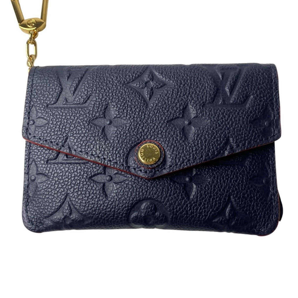 Louis Vuitton Monogram Empreinte Navy Red Color Leather Coin Purse/Coin Case