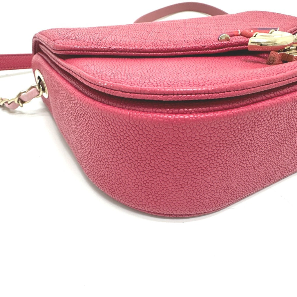 Chanel Pink Leather Shoulder Bag