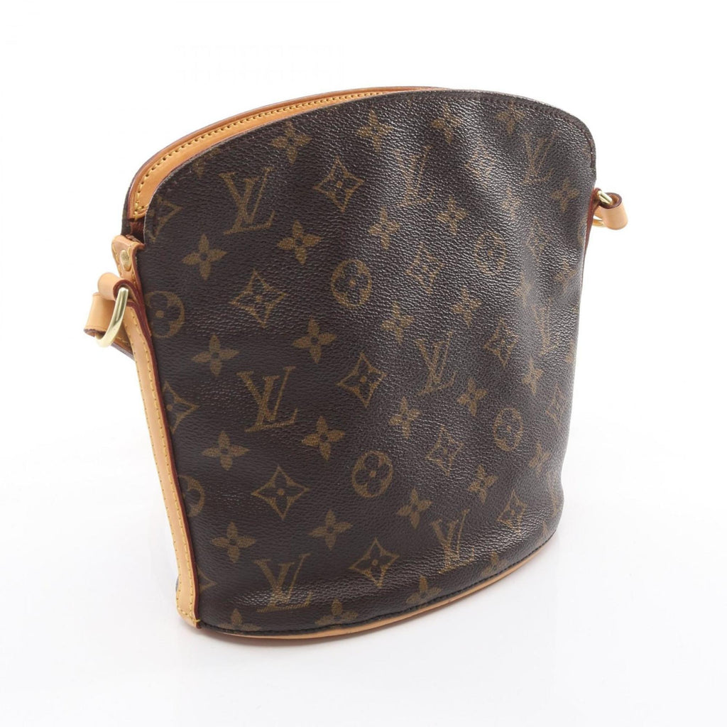 Louis Vuitton Brown Coated Canvas Leather Shoulder Bag