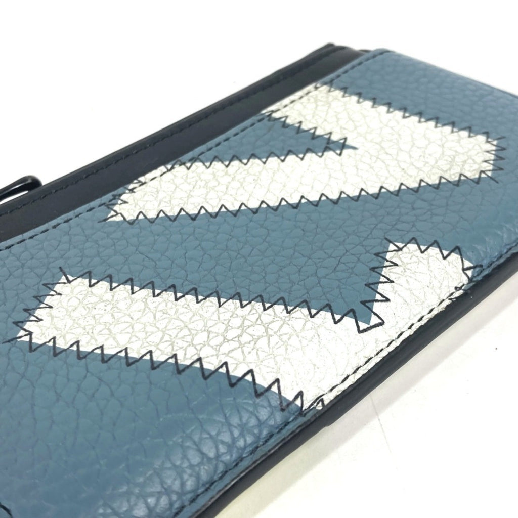 Louis Vuitton Blue Yellow Leather Coin Purse/Coin Case